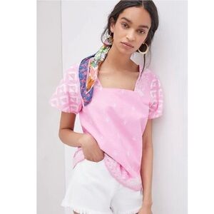 Anthropologie Forever That Girl Pink Shirt Size 10